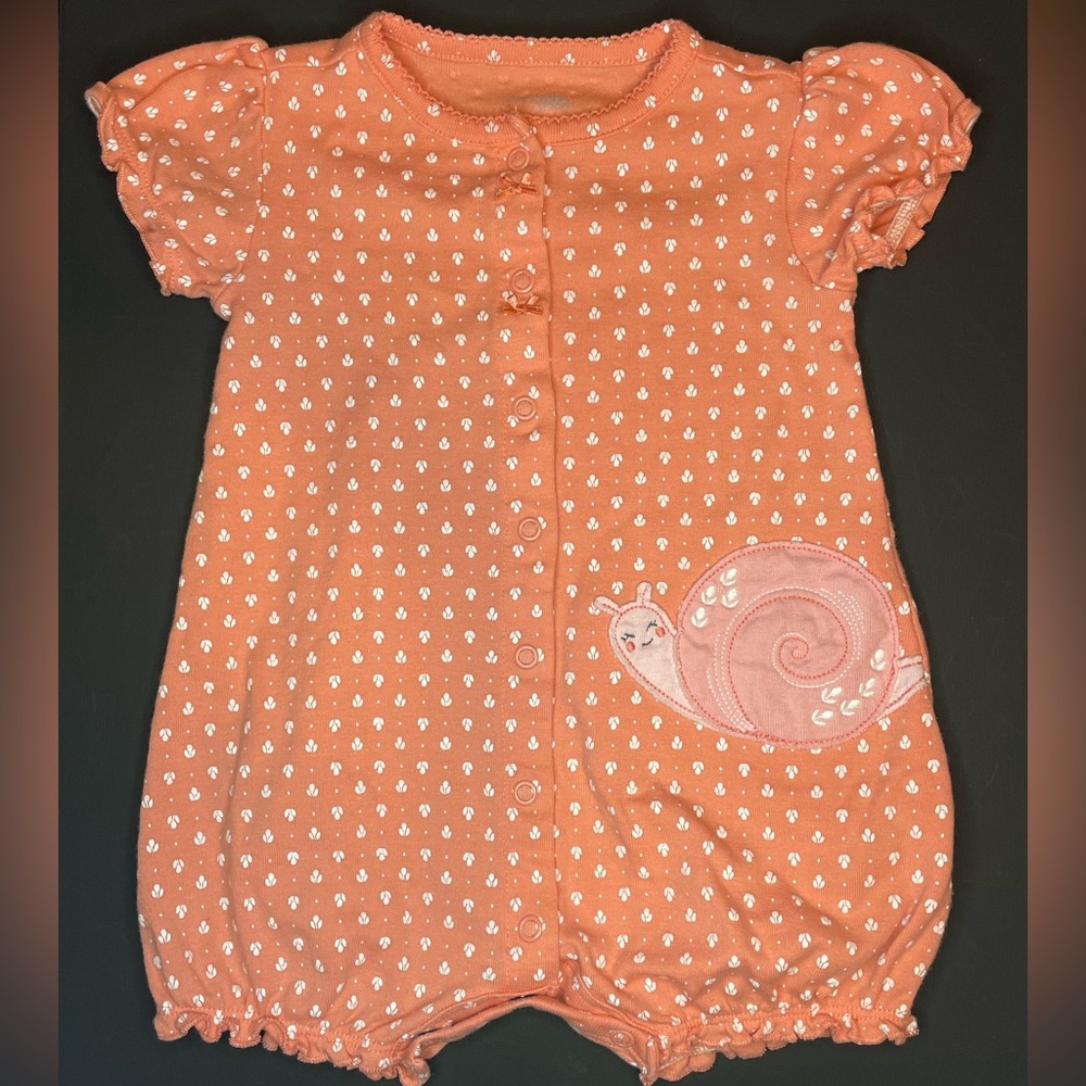 Simple Joys Orange Baby Romper